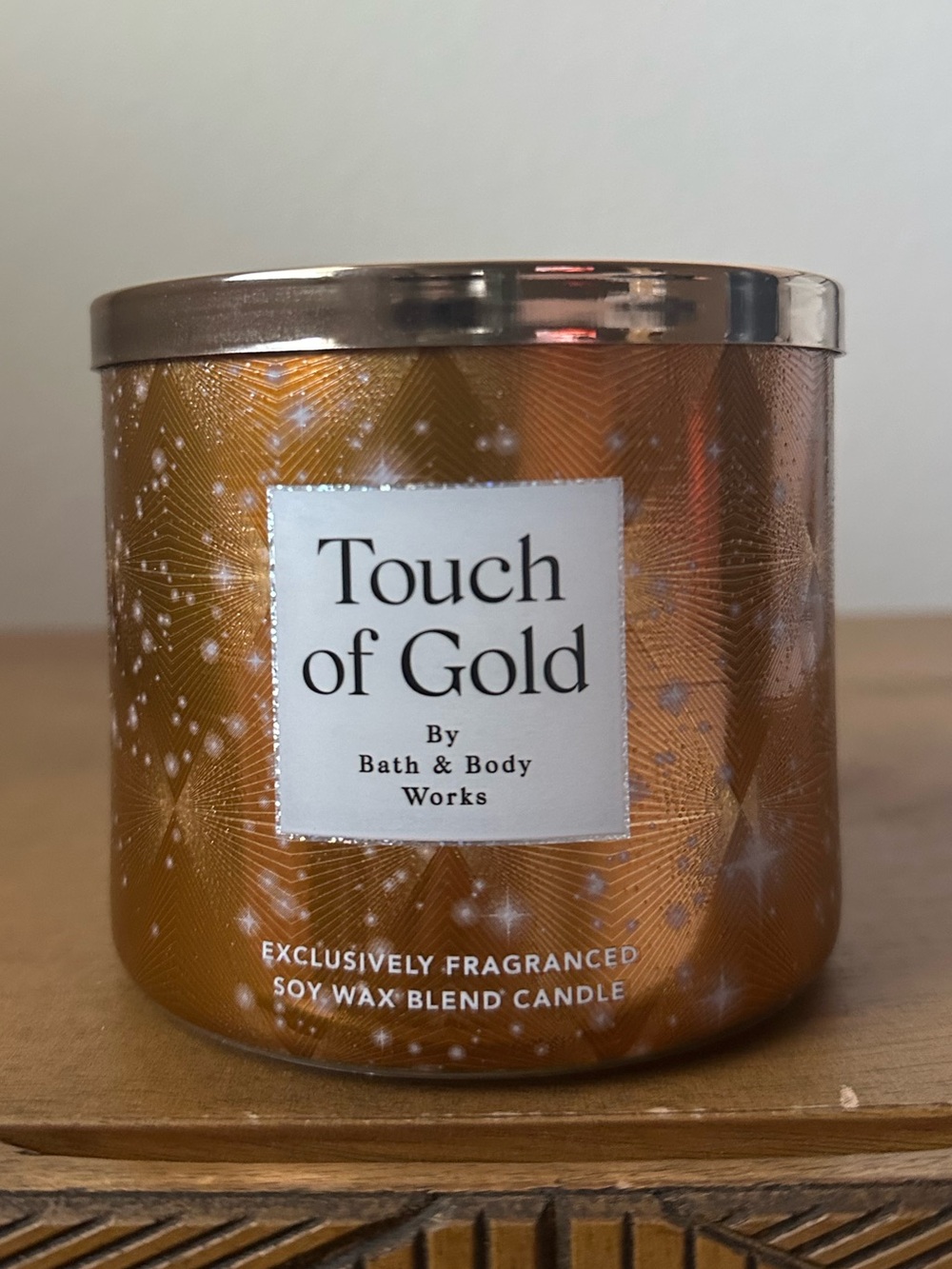 NEW Bath & Body Works Touch of Gold 3 wick candle NEW